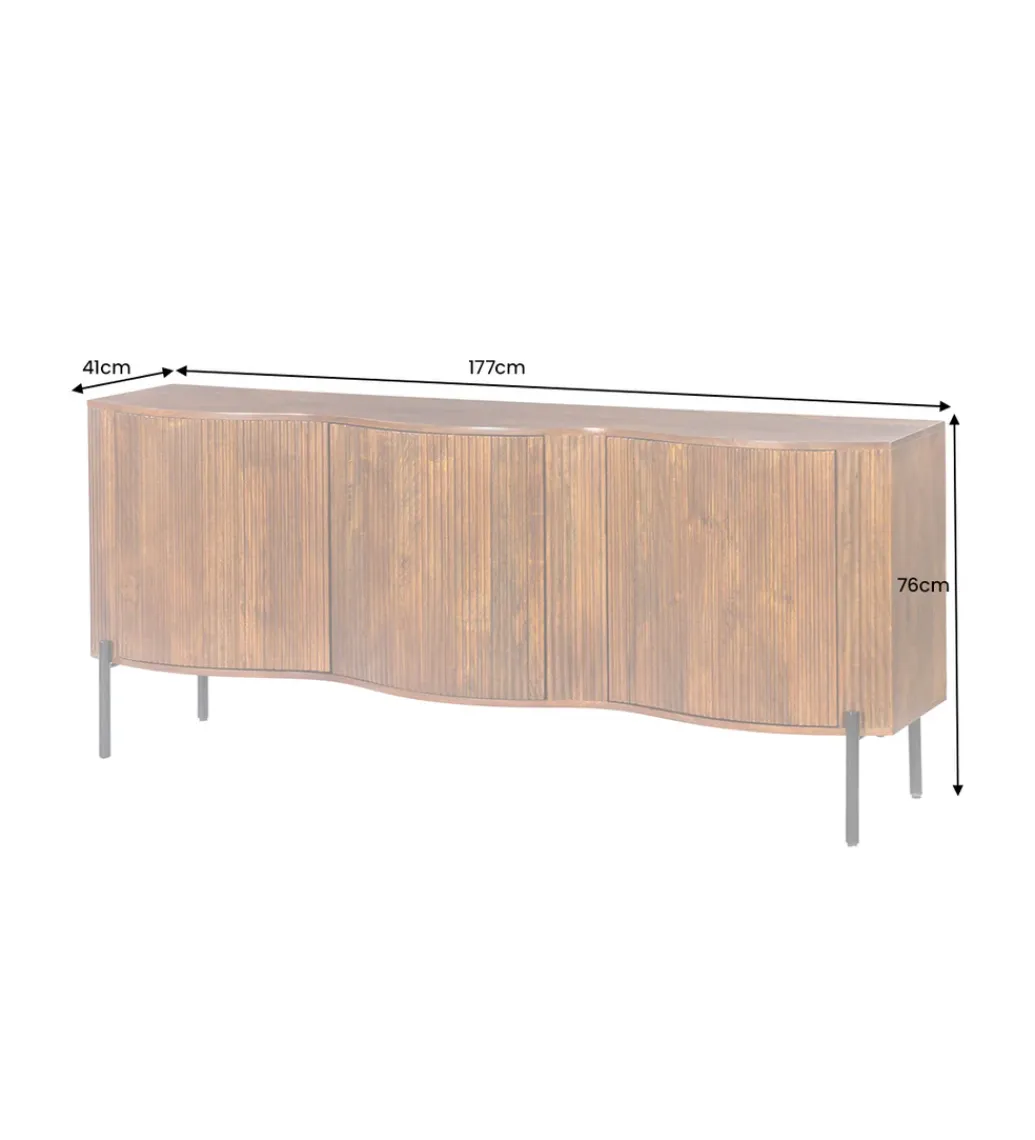 Komoda GRANDEUR 180 cm drewno mango brązowa*Invicta Interior - przedsprzedaż New