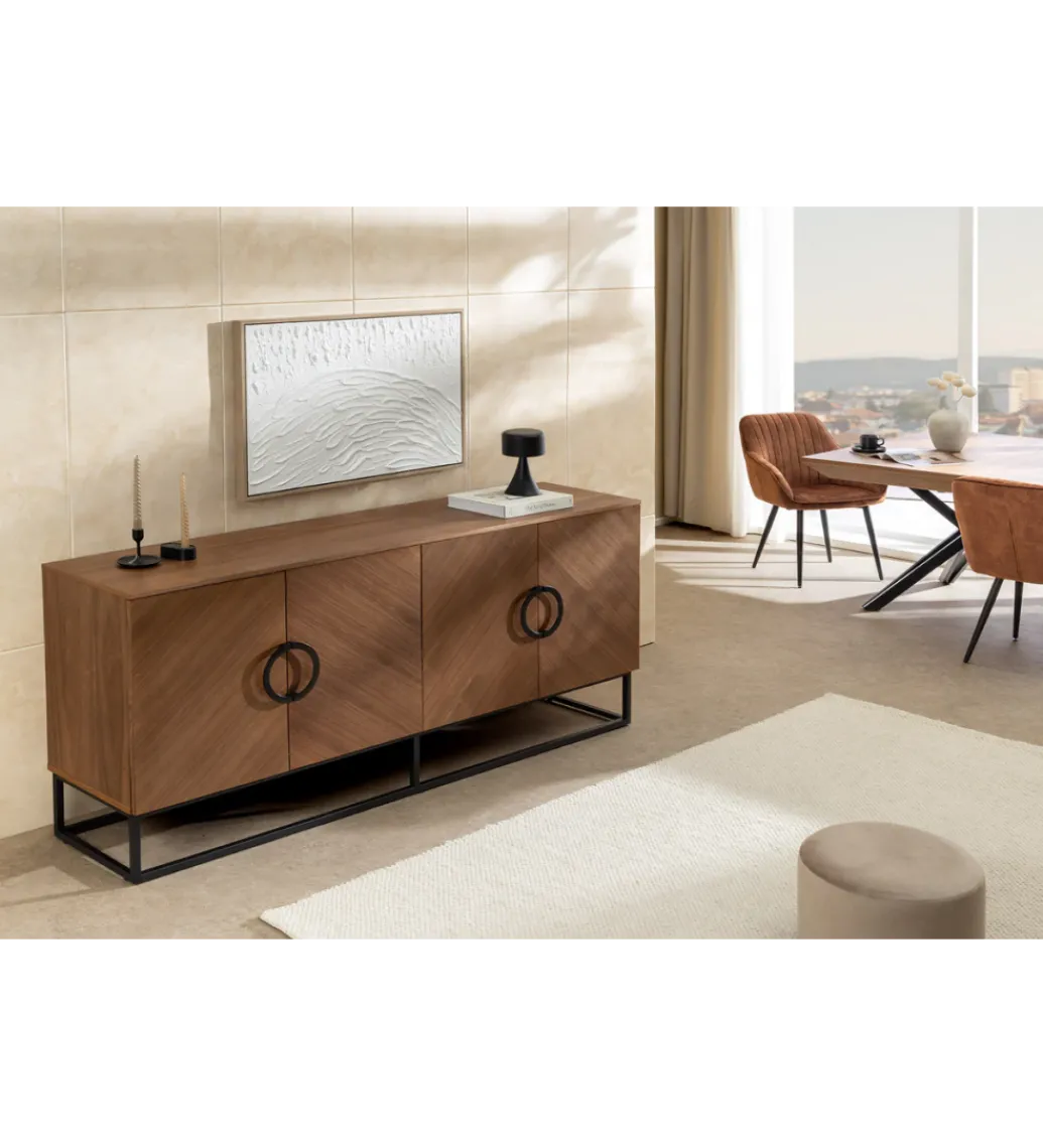 Komoda GRANDEZZA 180 cm kolor drewna orzecha*Invicta Interior - przedsprzedaż Best