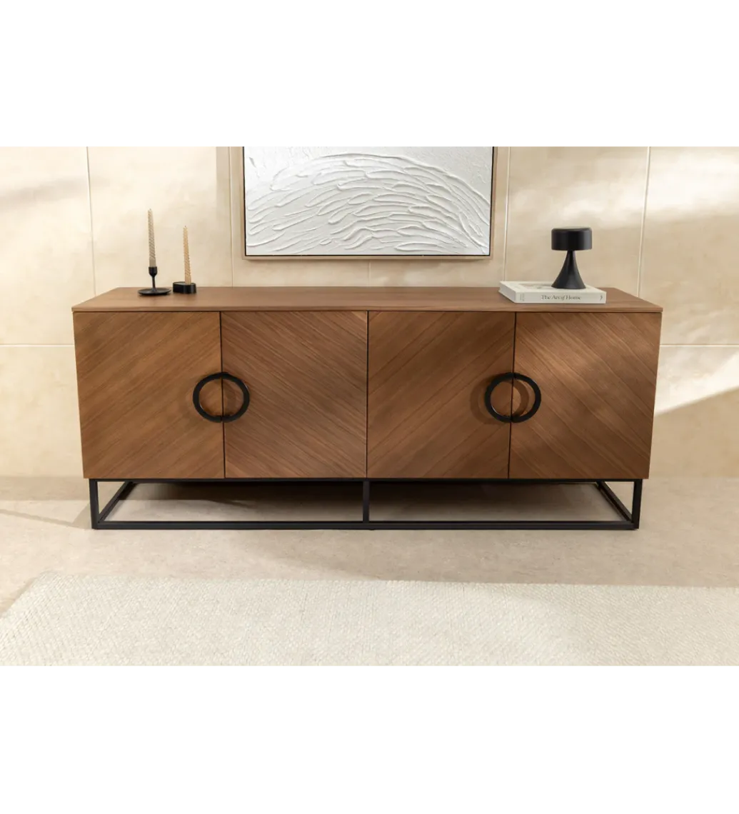 Komoda GRANDEZZA 180 cm kolor drewna orzecha*Invicta Interior - przedsprzedaż Best