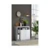 Komoda HAMBURG 108 cm biała z dodatkiem koloru szarego*MCA Linia Włoska Discount