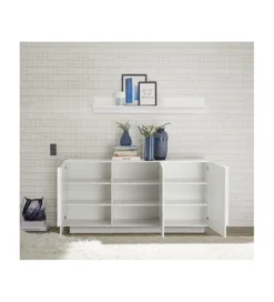 Komoda HAMBURG 146 cm biała z dodatkiem koloru dąb Mercure*MCA Linia Włoska Outlet