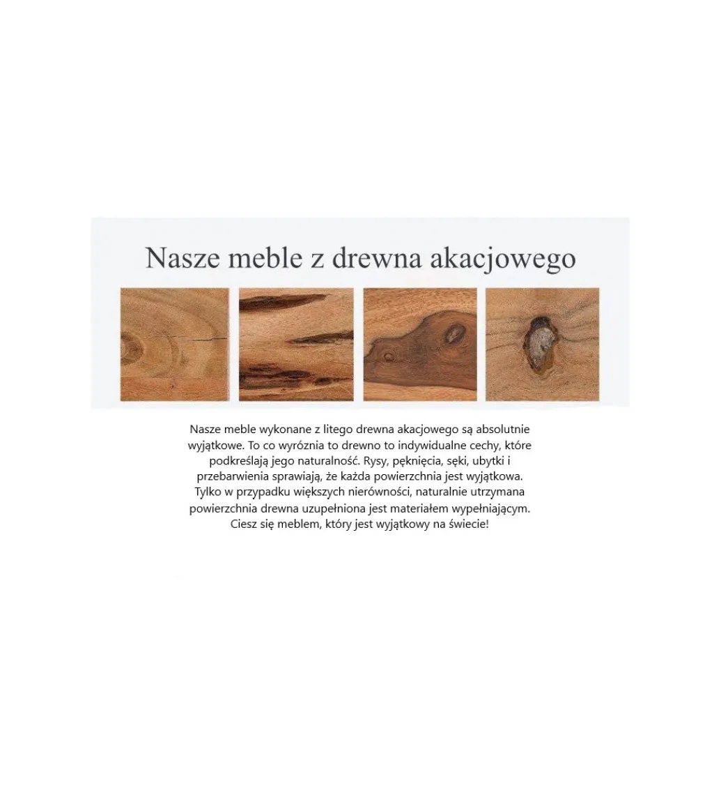 Komoda HERRA 175 cm drewno akacja brąz*Invicta Interior Discount