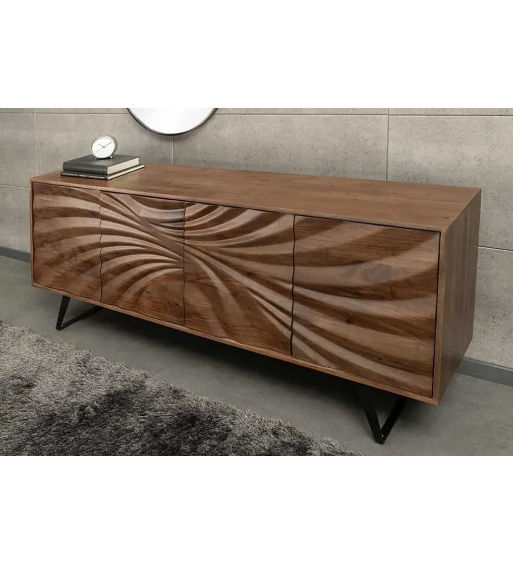 Komoda HERRA 175 cm drewno akacja brąz*Invicta Interior Discount