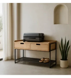 Komoda INDUSTRIAL 100 cm naturalny czarny*Zona-Design Sale