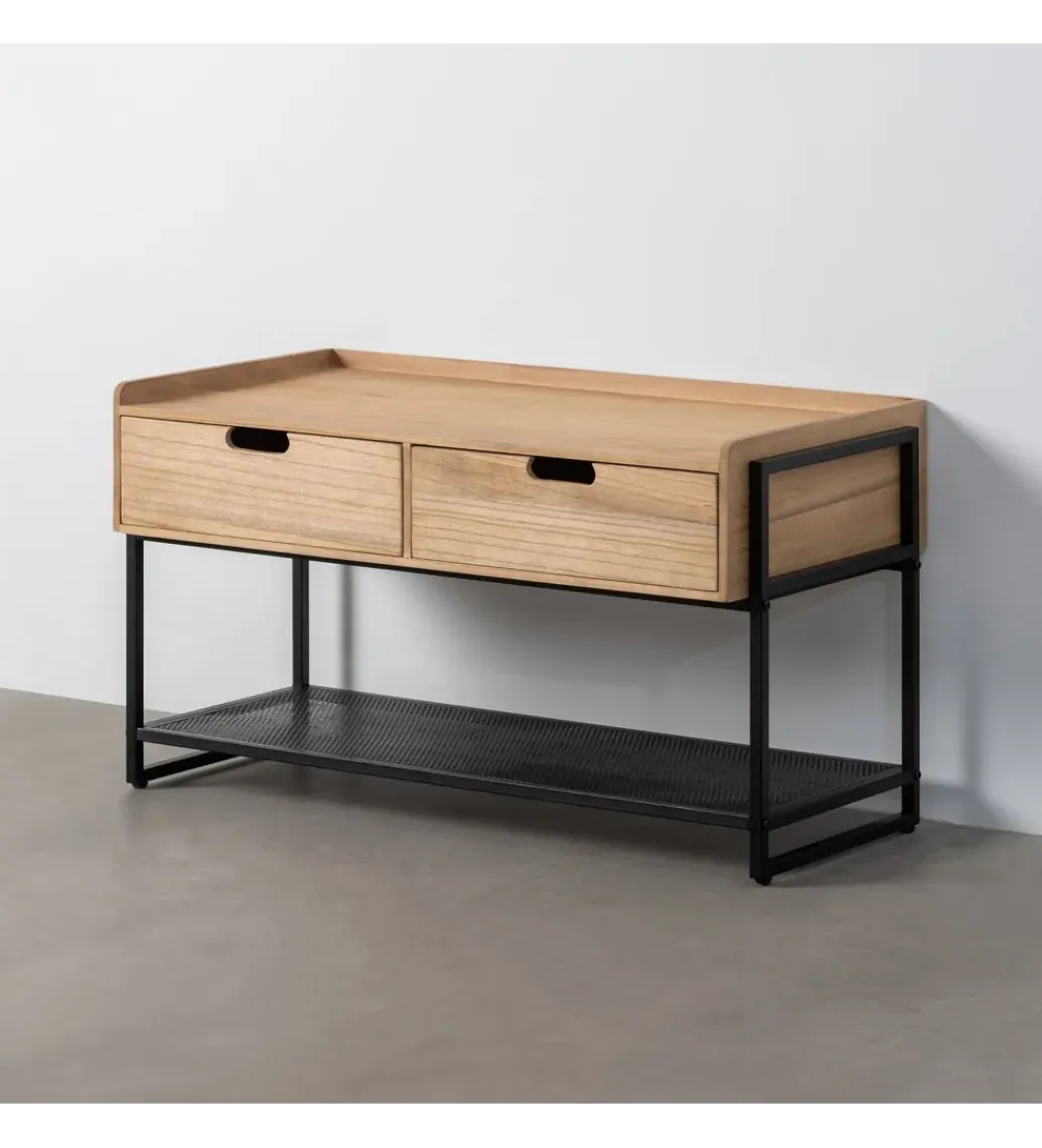 Komoda INDUSTRIAL 100 cm naturalny czarny*Zona-Design Sale