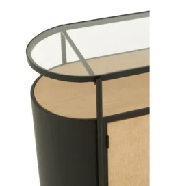 Komoda IVY 150 cm naturalna czarna*J-Line Clearance