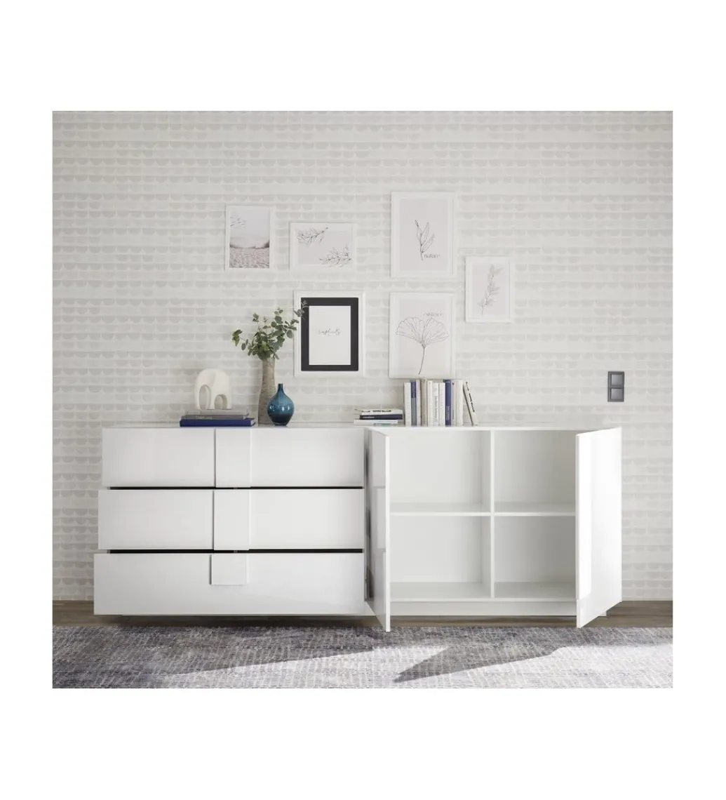 Komoda JUPITER 241 cm biała*MCA Linia Włoska Discount