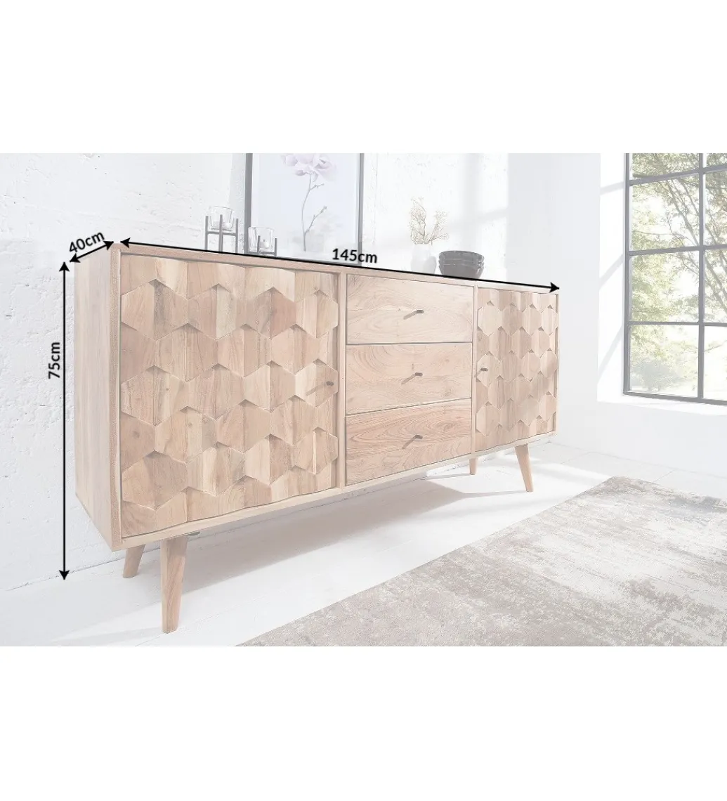 Komoda Komodo Mystic Living 145 cm drewno akacja*Invicta Interior Hot