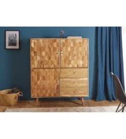 Komoda Komodo wysoka Mystic Living 140 cm drewno akacja*Invicta Interior - przedsprzedaż