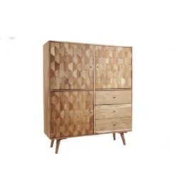 Komoda Komodo wysoka Mystic Living 140 cm drewno akacja*Invicta Interior - przedsprzedaż