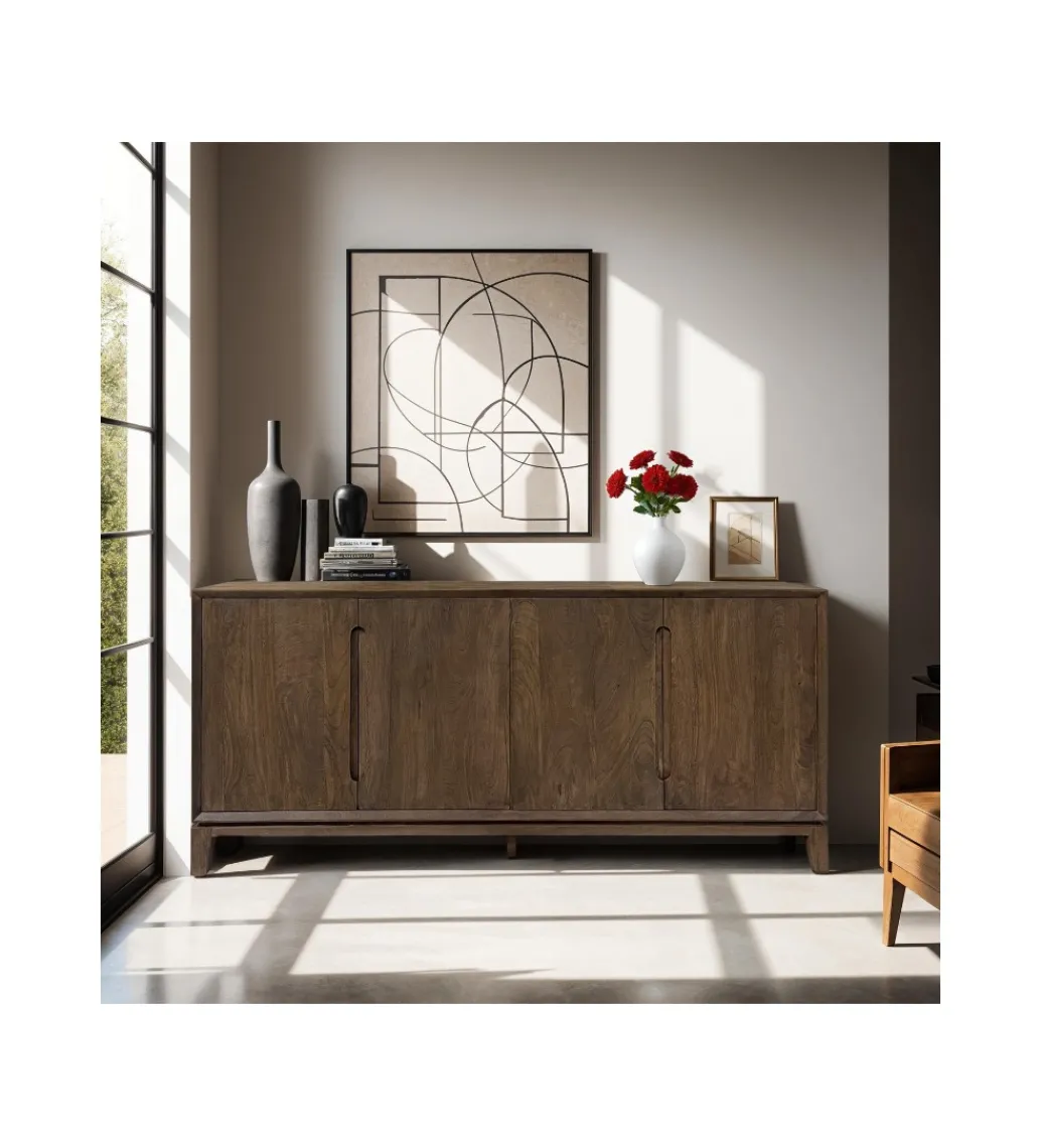 Komoda KORTE 190 cm drewno mango brąz*LF-Design Sale