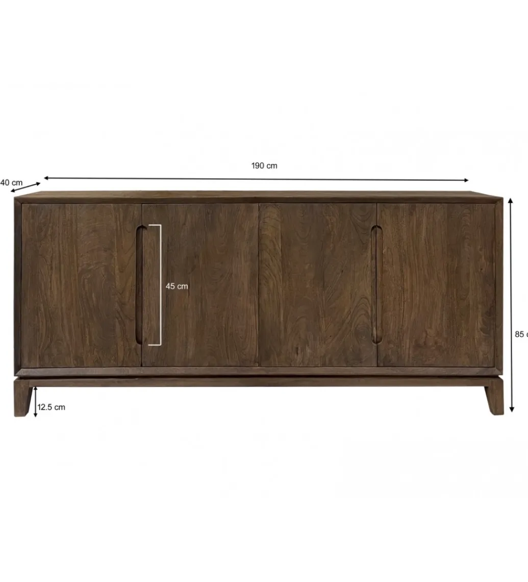 Komoda KORTE 190 cm drewno mango brąz*LF-Design Sale