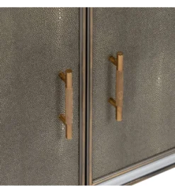 Komoda KOSTI 81 cm szklana srebrno-szary*Zona-Design Best