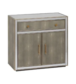 Komoda KOSTI 81 cm szklana srebrno-szary*Zona-Design Best