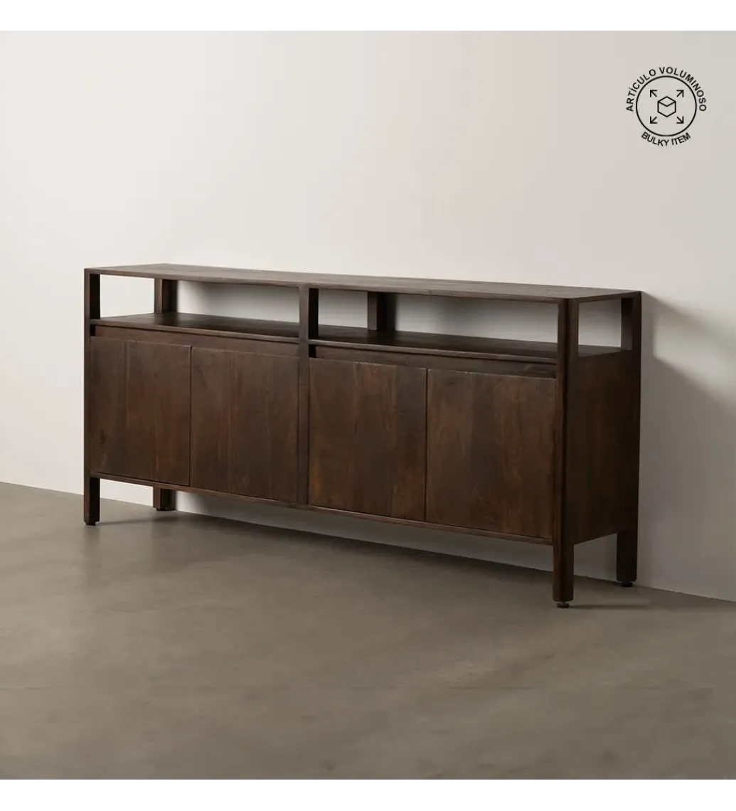 Komoda KURT 190 cm drewno mango ciemny brąz*Zona-Design Discount