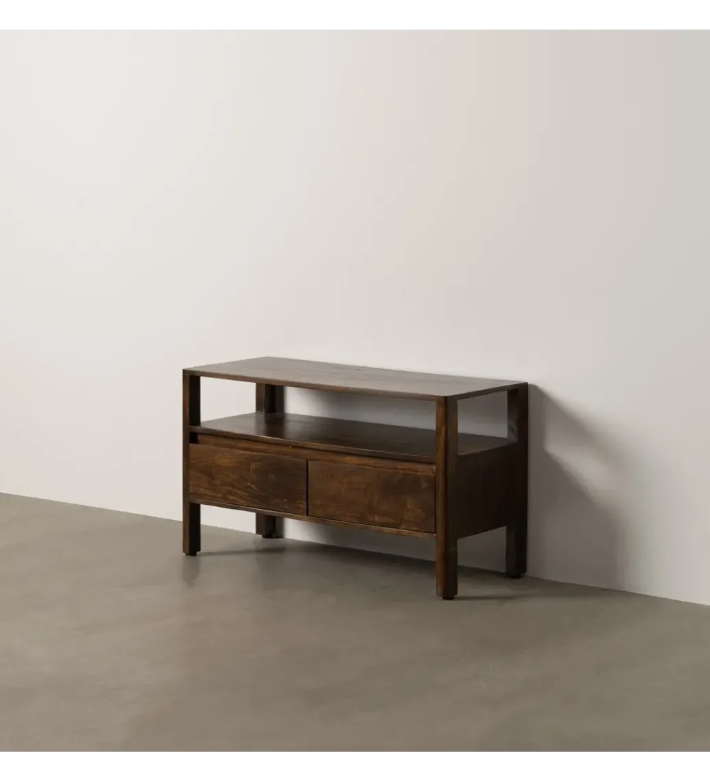 Komoda KURT 97 cm drewno mango ciemny brąz*Zona-Design Hot