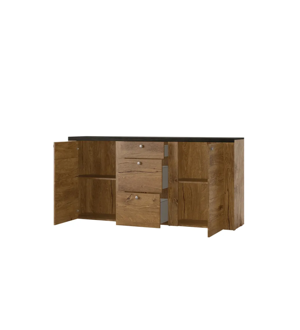 Komoda LARONA 176 Cm O Wybarwieniu Satin Nussbaum z kolorem Touchwood*Helvetia Online