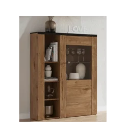 Komoda LARONA 100 cm o wybarwieniu dąb lefkas z kolorem touchwood*Helvetia New