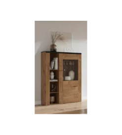 Komoda LARONA 100 cm o wybarwieniu dąb lefkas z kolorem touchwood*Helvetia New