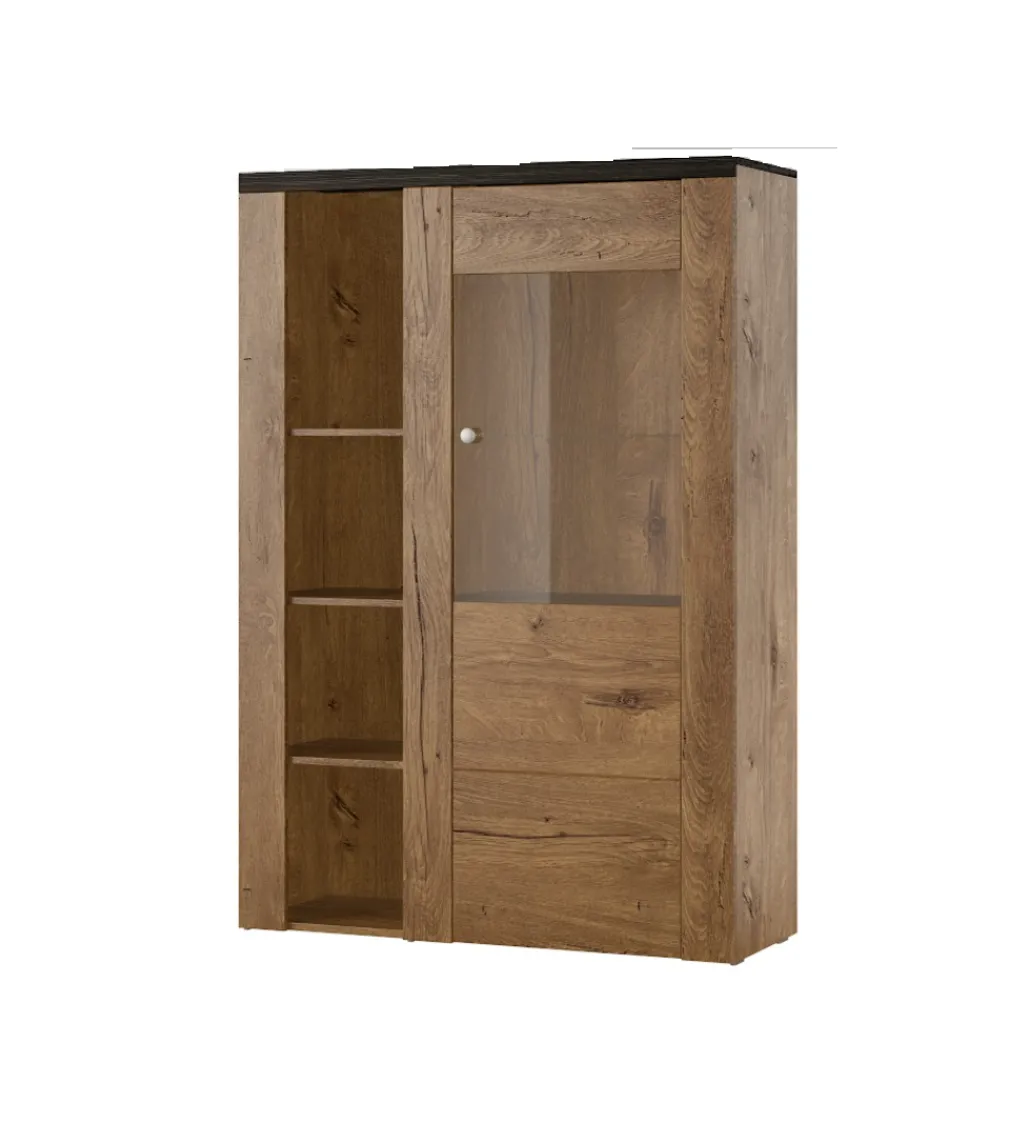 Komoda LARONA 100 cm o wybarwieniu dąb lefkas z kolorem touchwood*Helvetia New