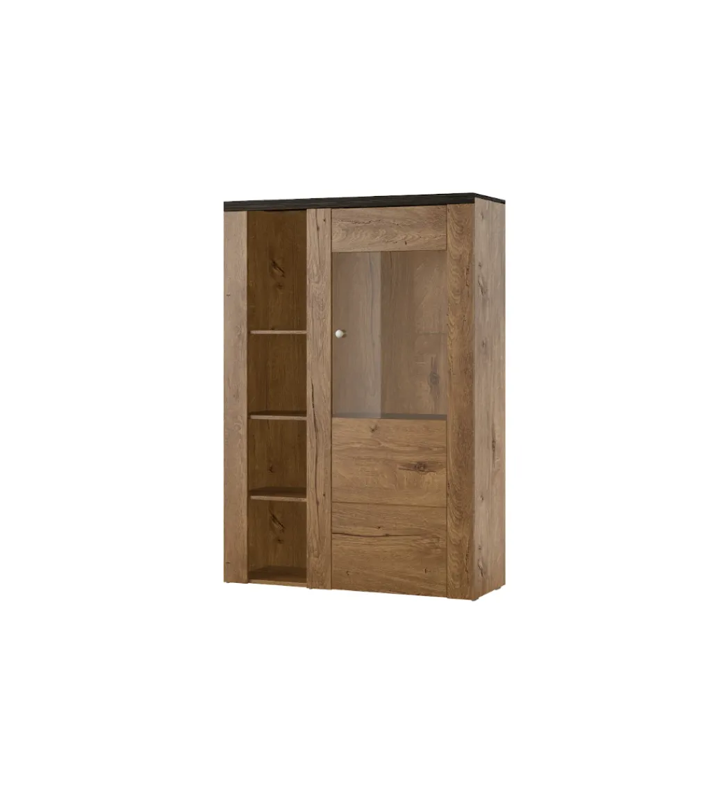 Komoda LARONA 100 cm o wybarwieniu dąb lefkas z kolorem touchwood*Helvetia New