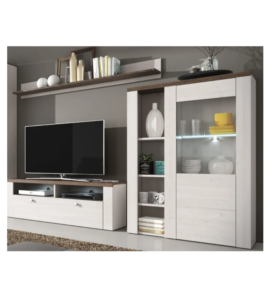 Komoda LARONA 100 cm o wybarwieniu Sonoma Trufel z kolorem Sibiu Larche*Helvetia Discount