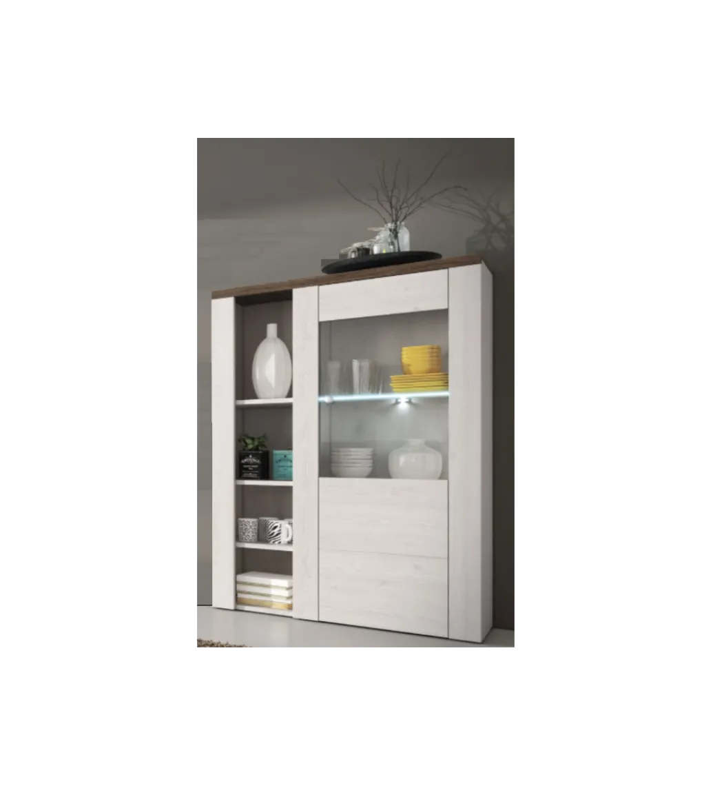 Komoda LARONA 100 cm o wybarwieniu Sonoma Trufel z kolorem Sibiu Larche*Helvetia Discount