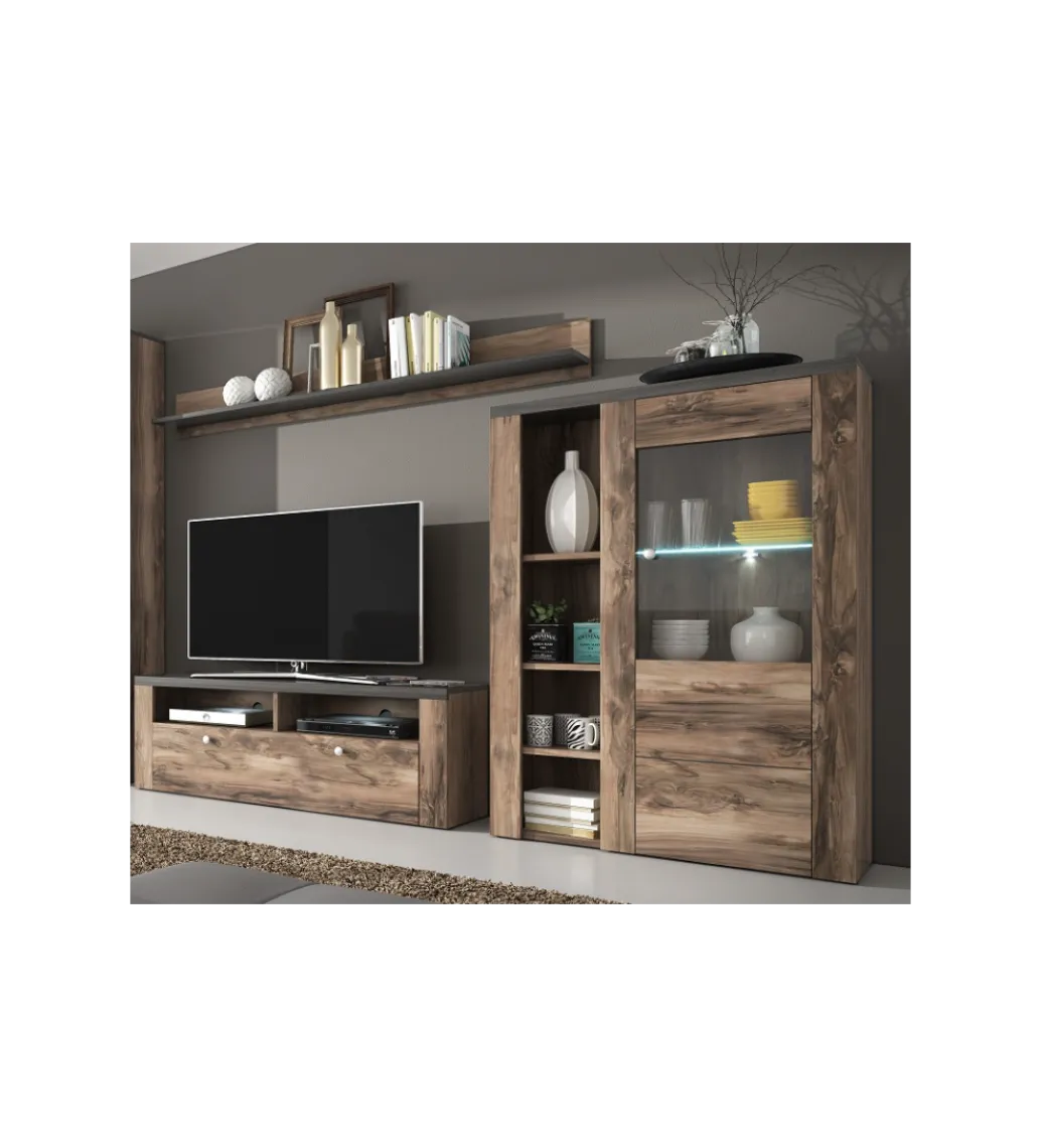 Komoda LARONA 100 Cm O Wybarwieniu Satin Nussbaum z kolorem Touchwood*Helvetia