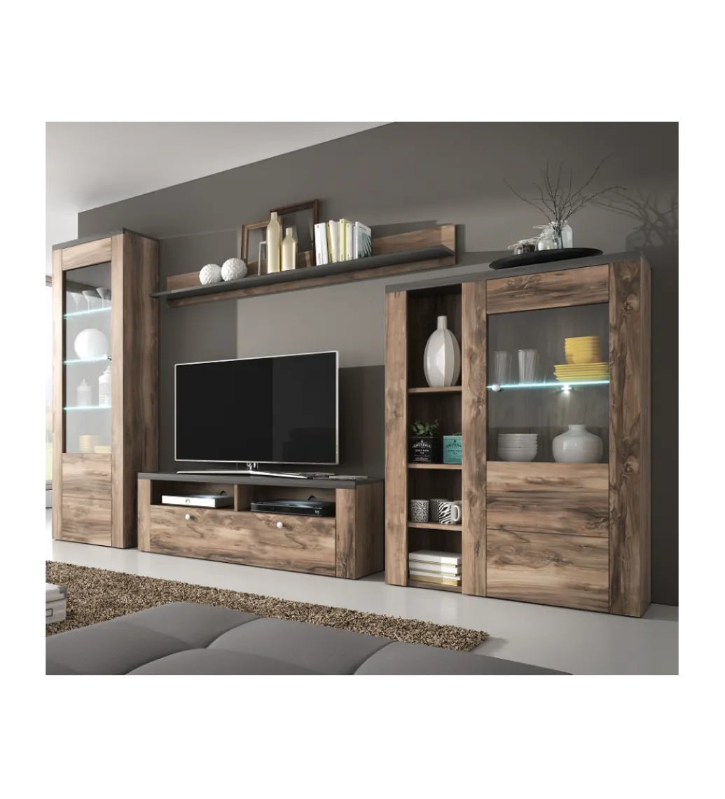 Komoda LARONA 100 Cm O Wybarwieniu Satin Nussbaum z kolorem Touchwood*Helvetia