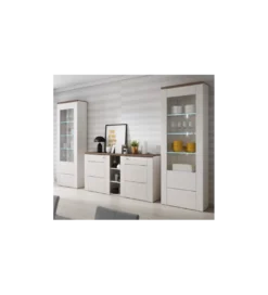 Komoda LARONA 155 cm o wybarwieniu Sonoma Trufel z kolorem Sibiu Larche*Helvetia Online