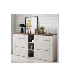 Komoda LARONA 155 cm o wybarwieniu Sonoma Trufel z kolorem Sibiu Larche*Helvetia Online