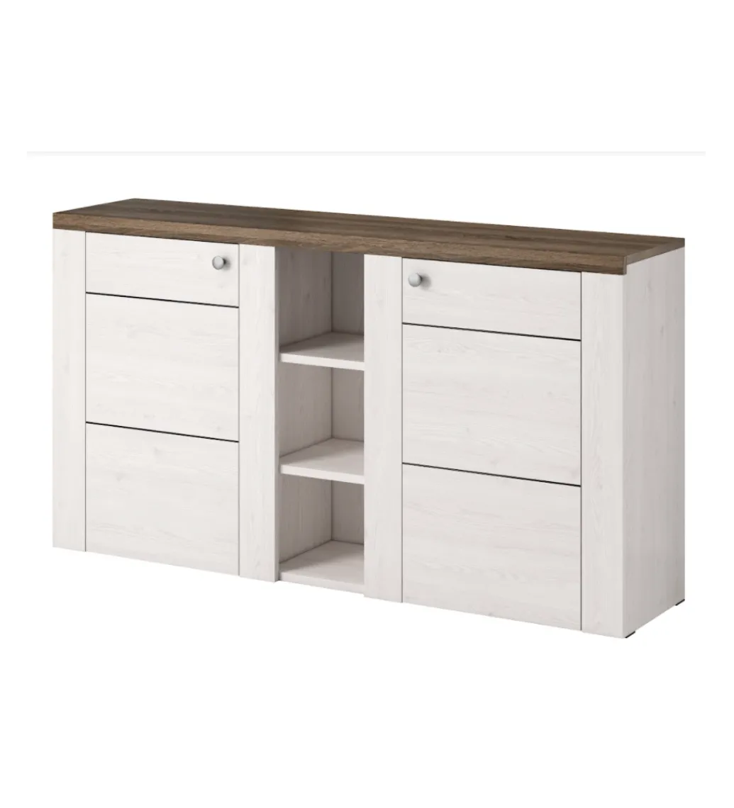 Komoda LARONA 155 cm o wybarwieniu Sonoma Trufel z kolorem Sibiu Larche*Helvetia Online
