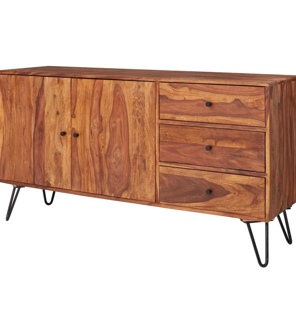Komoda LORENZO 140 cm drewno sheesham*WOHNLING, GERMANY Sale