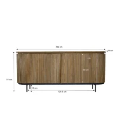 Komoda LUSAN 180 cm drewno teak*LF-Design