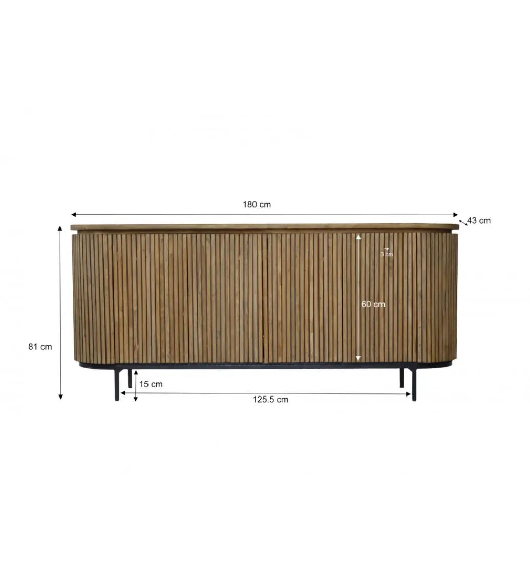 Komoda LUSAN 180 cm drewno teak*LF-Design