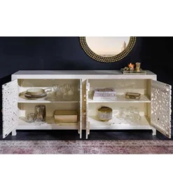 Komoda LYNX 170 cm drewno mango biała*Invicta Interior - przedsprzedaż Clearance