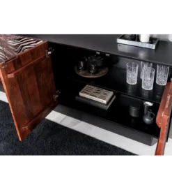 Komoda MARU 175 cm drewno akacja w kolorze ciemnego orzecha*Invicta Interior Clearance