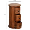 Komoda MIGRA 65 cm drewno sheesham*WOHNLING, GERMANY Discount