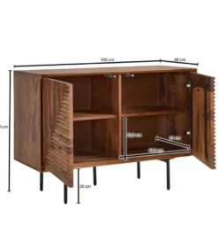Komoda MIGUEL 100 cm drewno sheesham*WOHNLING, GERMANY Online