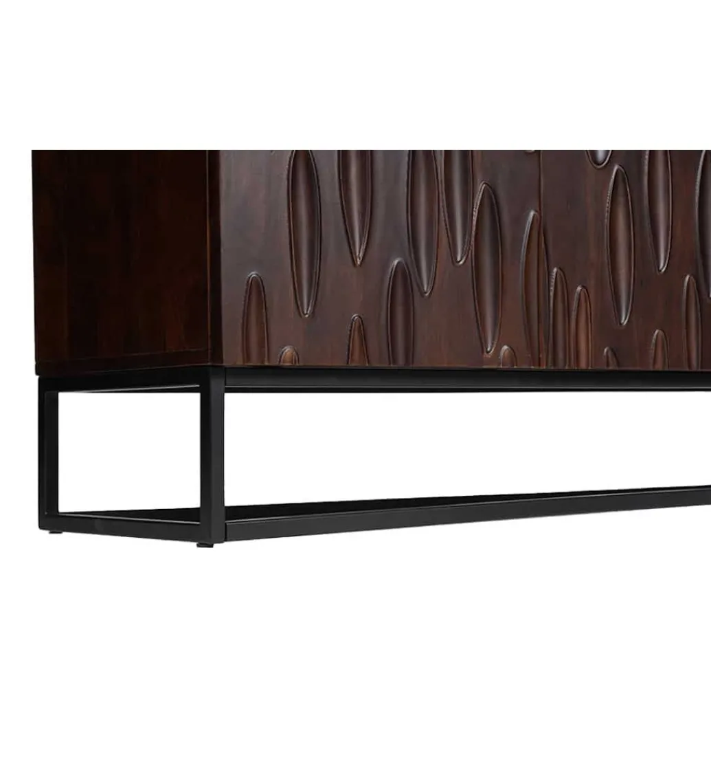 Komoda MIRNO 175 cm drewno akacja w kolorze ciemnego orzecha*Invicta Interior Sale