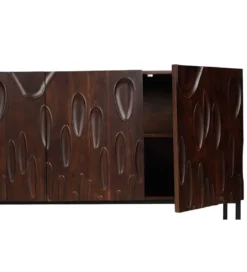 Komoda MIRNO 175 cm drewno akacja w kolorze ciemnego orzecha*Invicta Interior Sale