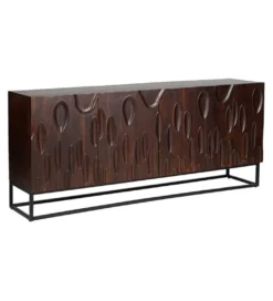 Komoda MIRNO 175 cm drewno akacja w kolorze ciemnego orzecha*Invicta Interior Sale