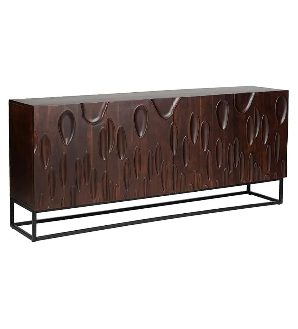 Komoda MIRNO 175 cm drewno akacja w kolorze ciemnego orzecha*Invicta Interior Sale