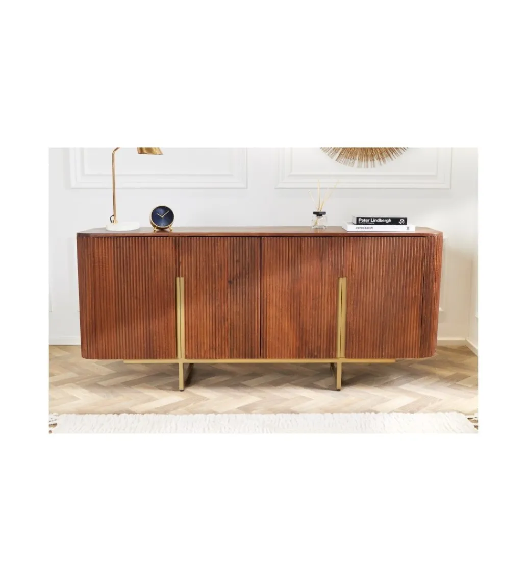 Komoda NAGOJA 160 cm drewno mango brąz*Invicta Interior Online