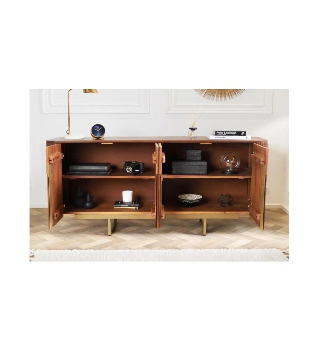 Komoda NAGOJA 160 cm drewno mango brąz*Invicta Interior Online