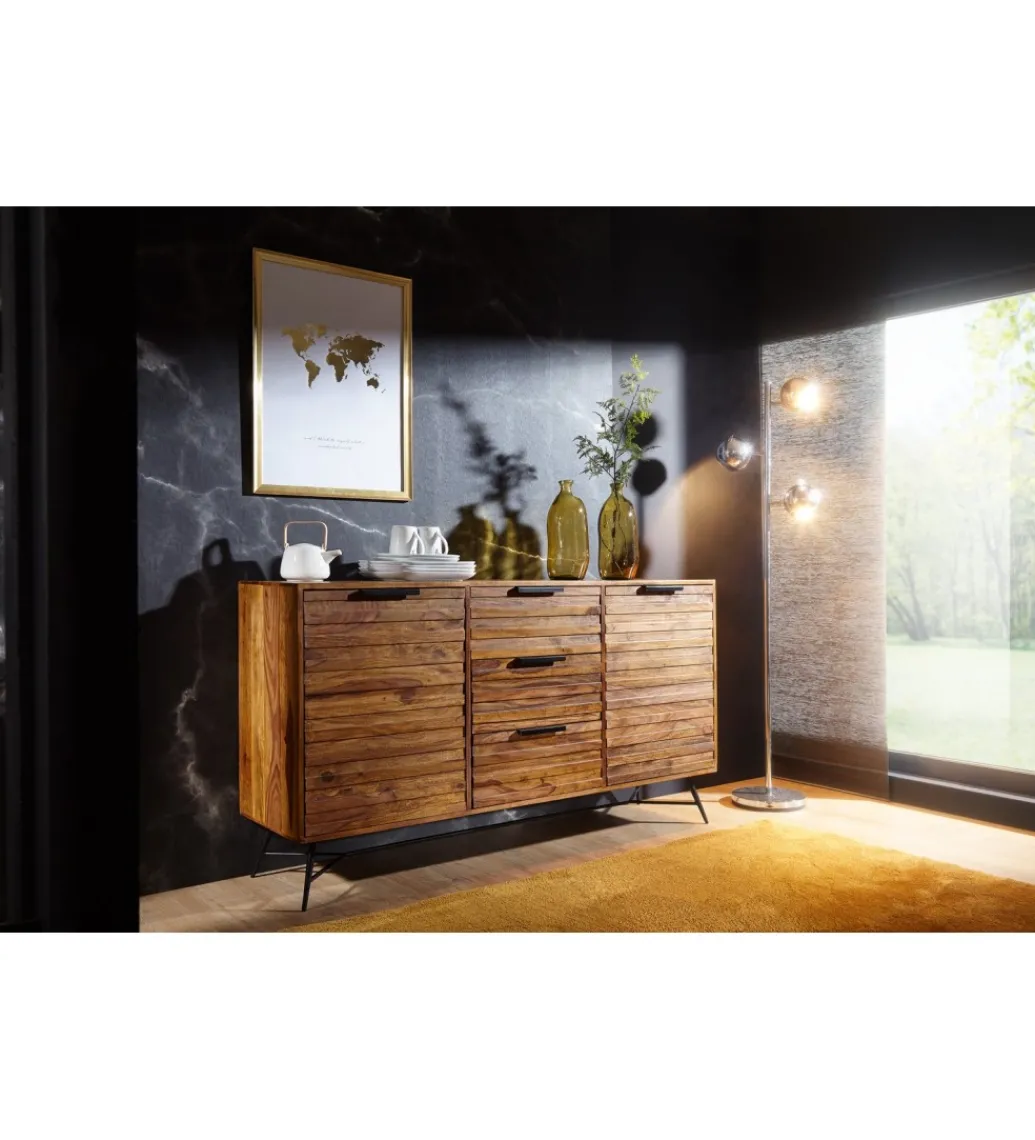 Komoda NISHAN 160 cm drewno sheesham*WOHNLING, GERMANY Discount