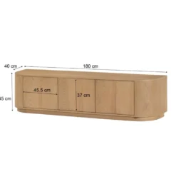 Komoda NOVERO 180 cm drewno dębowe*LF-Design Sale
