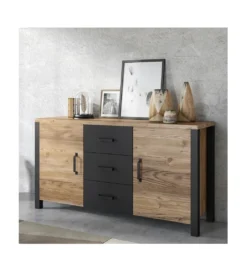 Komoda OLIN WM 147 cm w optyce świerku Appenzeller*Helvetia Online