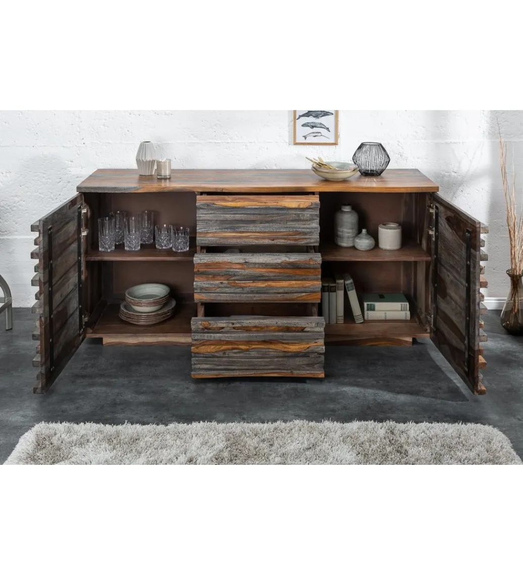 Komoda OMBRA Relief 160 cm drewno sheesham*Invicta Interior Sale
