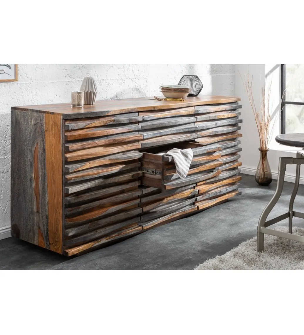 Komoda OMBRA Relief 160 cm drewno sheesham*Invicta Interior Sale